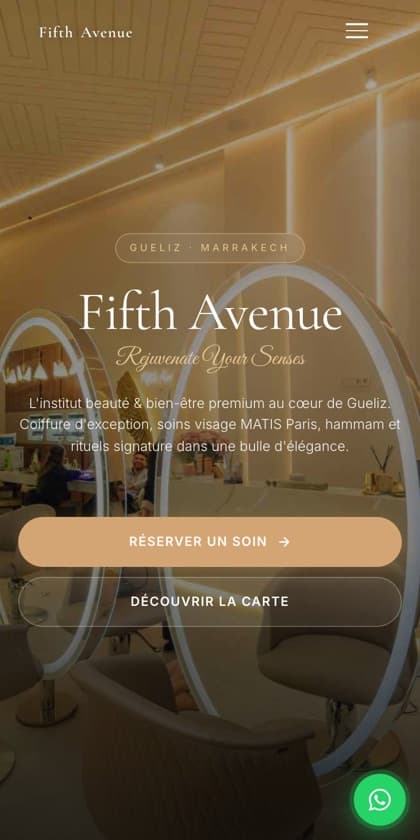 Fifth Avenue — vue mobile